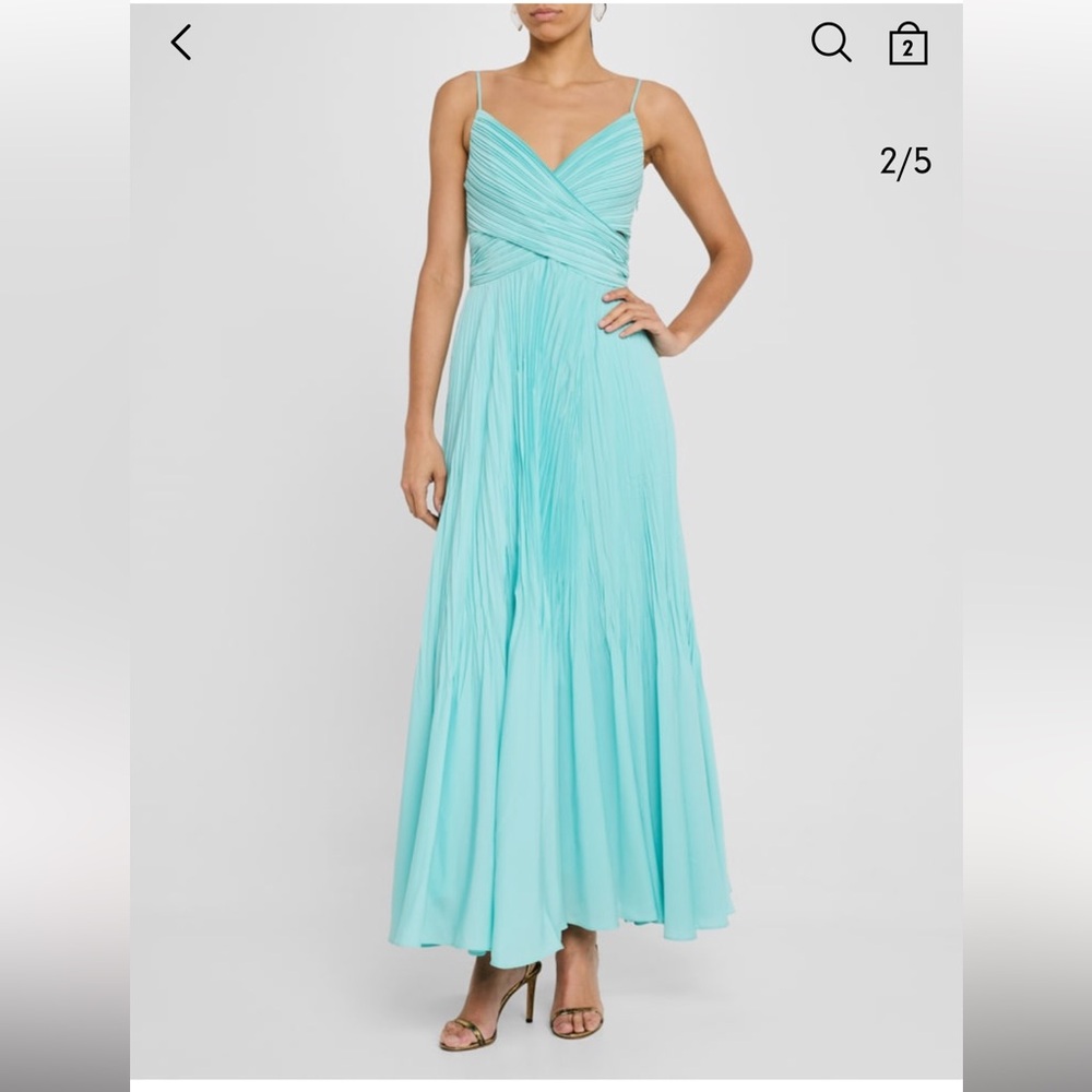 Kobi Halperin Morgan Pleated Maxi Crossover Dress